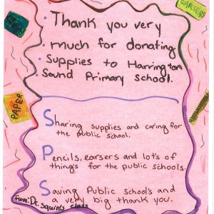 Harrington Sound Primary SPS Thank you from P6